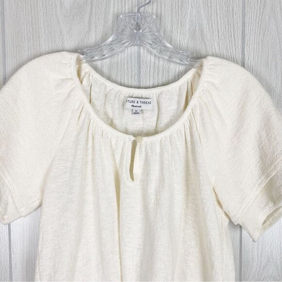 Madewell | Texture & Thread Tiered Sleeve Top Size X Small - Picture 3 of 9